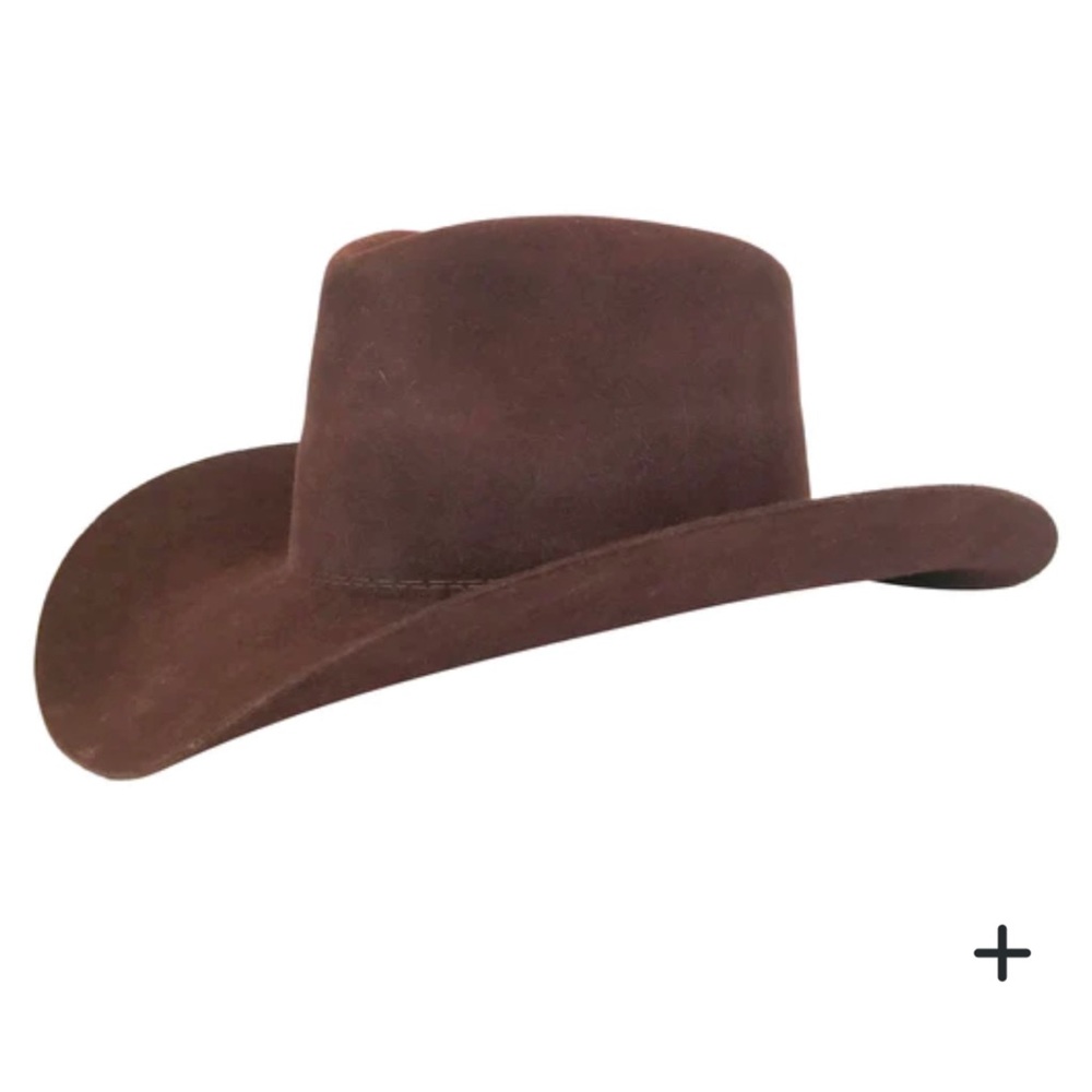 Teressa Foglia Western Felt Hat in Sangria Brown Size 7.5